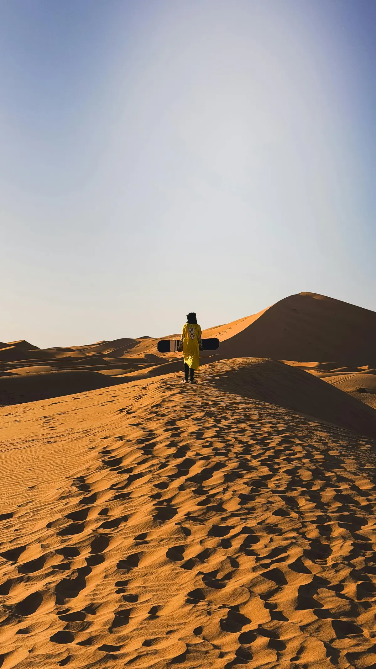 Sandboarding in the Sahara